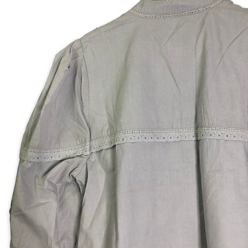 Harper Sage Whimsy Blouse Cottage Core Beaded Top - Picture 4 of 9